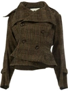 AGANOVICH asymmetric plaid jacket,JK0712402981