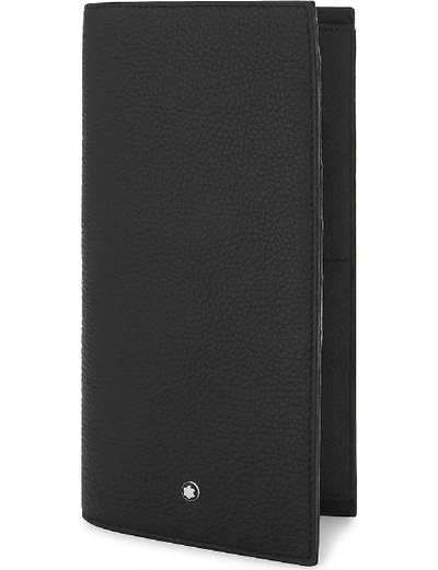 Montblanc Grained Leather Billfold Wallet In Black