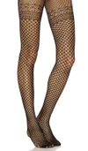 Commando Open Air High Waist Fishnet Tights In Black