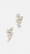 ADINA REYTER 14k Gold Scattered Diamond Stud Earrings