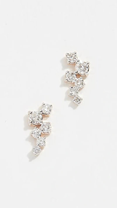 Adina Reyter 14k Gold Scattered Diamond Stud Earrings