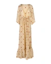 Ganni Newman Georgette Maxi Dress In Sand