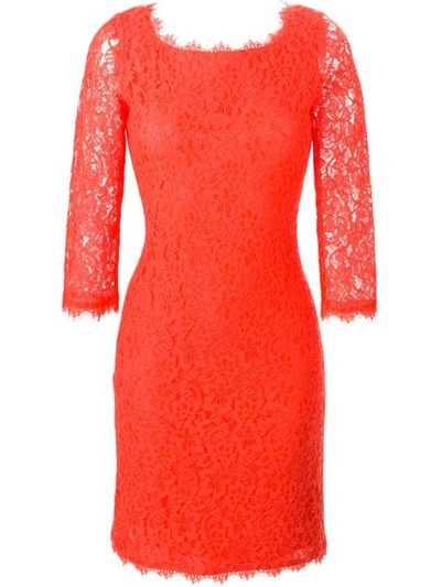 Diane Von Furstenberg Zarita Lace Sheath Dress, Red | ModeSens