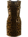 DOLCE & GABBANA Leopard Jacquard Mini Dress