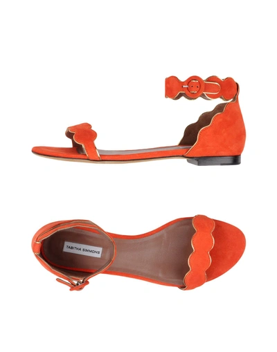 Tabitha Simmons Sandals In Orange