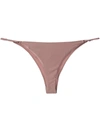 Fleur Du Mal Luxe Cheeky Satin Briefs In Brown