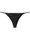 Fleur Du Mal Luxe Cheeky Silk Satin Briefs In Black