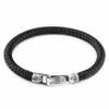 ANCHOR & CREW Black Paignton Silver & Rope Bracelet