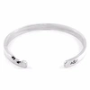 Anchor & Crew Axton Anchor Cutout Wayfarer Silver Bangle In Silver