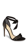 Alexandre Birman Woman Knotted Crystal-embellished Mesh Sandals Black