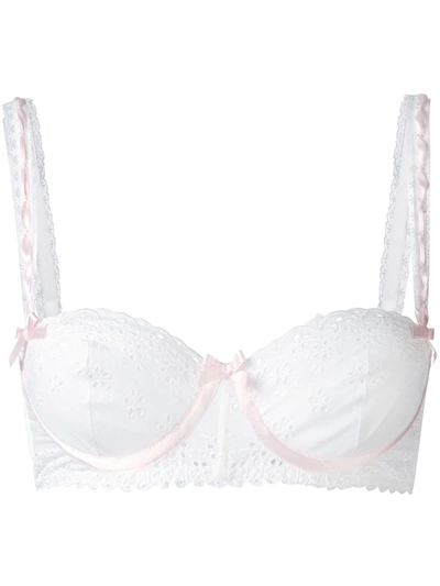 Folies By Renaud Antoinette Balconette Bra In White