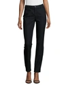 Lafayette 148 Thompson Yarn-dyed Denim Slim-leg Jeans, Plus Size In Black