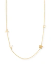 MAYA BRENNER DESIGNS PERSONALIZED MINI THREE-LETTER & STAR PENDANT NECKLACE,PROD204950136