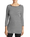 THREE DOTS RIBBED DONEGAL STRIPE TOP,PS4474