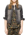 ZADIG & VOLTAIRE KIOK DELUXE EMBELLISHED DENIM JACKET,WFCT3401F