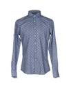 Glanshirt Patterned Shirt In Slate Blue