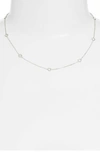 Roberto Coin Diamond Seven Station Necklace In White Gold