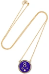 FOUNDRAE KARMA 18-KARAT GOLD, DIAMOND AND ENAMEL NECKLACE