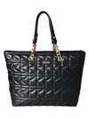 KARL LAGERFELD QUILTED TOTE,76KW3067 BLACK-GOLD