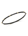ARMENTA 18K YELLOW GOLD & BLACKENED STERLING SILVER OLD WORLD MIDNIGHT BANGLE,1057