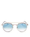 Ray Ban 51mm Aviator Gradient Lens Sunglasses - Blue Transparent In Transparent/clear Blue Gradient