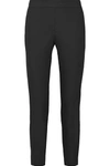 THEORY THANIEL CROPPED STRETCH COTTON-BLEND TWILL SLIM-LEG trousers