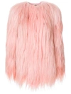 NUMEROOTTO NUMEROOTTO OVERSIZED FURRY COAT - PINK & PURPLE,MARAN8005312480833