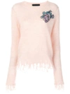 MARCO BOLOGNA MARCO BOLOGNA EMBROIDERED JUMPER - PINK & PURPLE,F17MKN602MOHF12477913