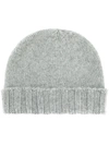 Drumohr Cable Knit Beanie In Grey