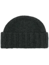 Drumohr Cable Knit Beanie In Black