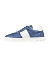 VALENTINO GARAVANI BLUE GLITTER SNEAKER,9235229