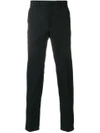 Prada Techno Stretch Slim Fit Trousers In Blue