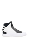 Y-3 BBAL WHITE-BLACK LEATHER SNEAKERS,CG3146