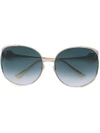 GUCCI OVERSIZED ROUND FRAME SUNGLASSES,GG0225S12474815