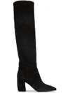 PRADA BLACK 110 SUEDE KNEE BOOTS,1W127IF07558212452218