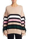 N°21 Striped Fringe Sweater