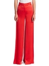 VALENTINO Hammered Satin Side Panel Flare Trousers