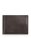 Shinola Distressed Slim Bifold Wallet In Charcoal Black