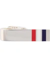 Thom Browne Rwb Short Silver Tie Bar In Multicolour