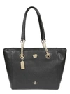 COACH TURNLOCK CHAIN TOTE,57107 .BLACK