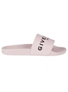 Givenchy Logo Slider Sandals In Rosa
