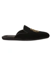 DOLCE & GABBANA CREST CROWNED LOGO SLIPPERS,A80055 AM6838B956