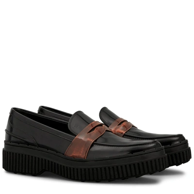 Tod's Tapered Loafers With Maxi Sole In Black