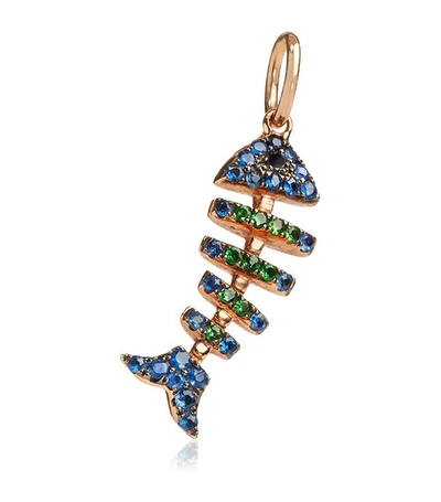 Annoushka Mythology 18ct Rose-gold And Gemstone Fish Bones Charm