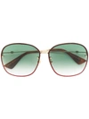 GUCCI OVERSIZED CIRCLE FRAMED SUNGLASSES,GG0228S12474805