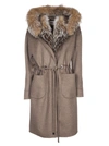 RIZAL FUR COAT,RZW17LX621 NOISETTE