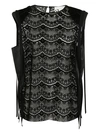 8PM 8PM SHEER LACE BLOUSE,8PM72H92 009
