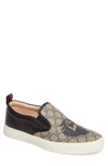 GUCCI WOLF GG SUPREME SLIP-ON SNEAKER,4971059JB10