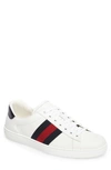 GUCCI NEW ACE CLEAN WEB STRIPE SNEAKER,38675002JR0