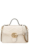 GUCCI SMALL GG MATELASSE LEATHER TOP HANDLE BAG,498110DTDIT